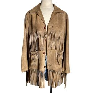 Vintage Leather Fringe Jacket